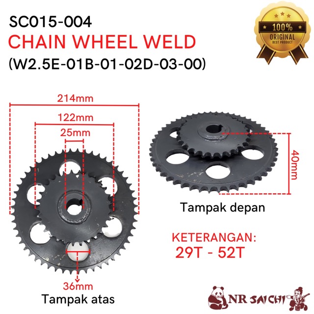 SC015-004     CHAIN WHEEL WELD NR